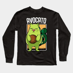 Avocado - Avocato Funny Cat Pun Cute Guacamole Long Sleeve T-Shirt